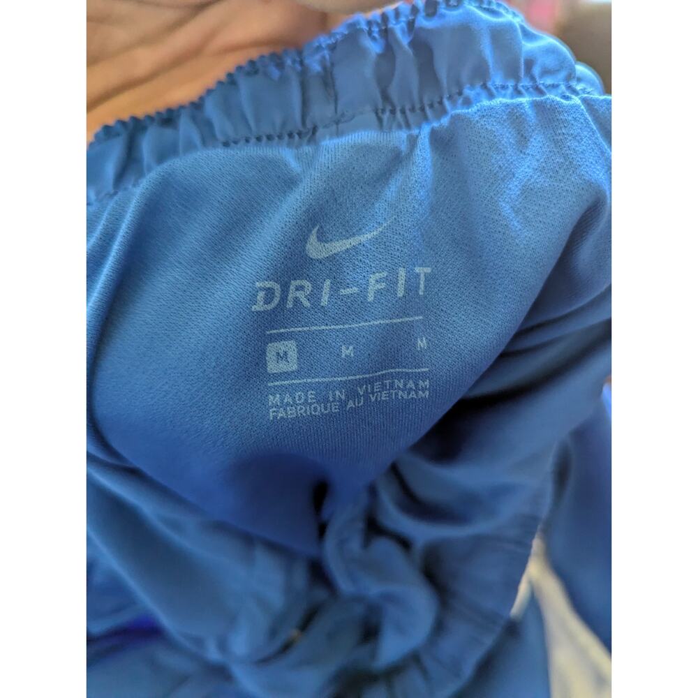 Nike Shorts Womens Medium Blue White Dri-Fit Running Athletic Fitness Ladies - Picture 5 of 7